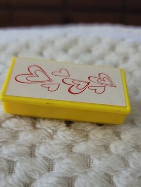 Hearts  Plastic Rubber Stamp
